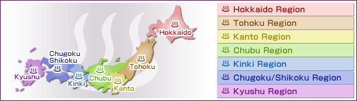 Japan Onsen map and tours